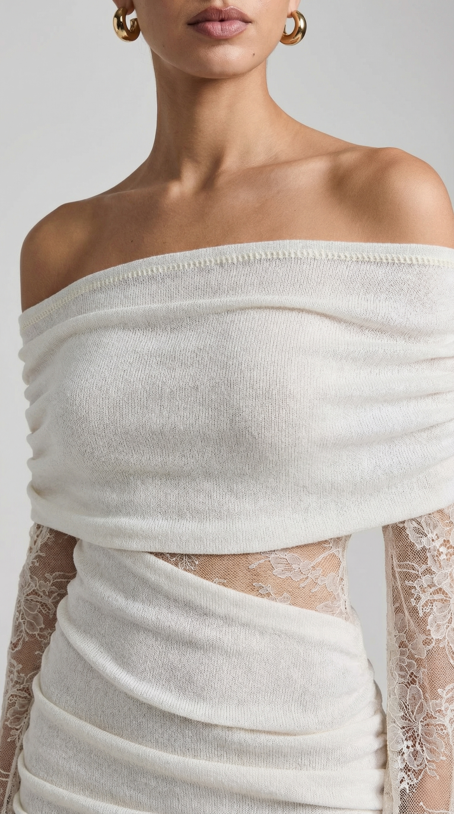 Hot Girl Lace Spliced One-Shoulder Mini Dress