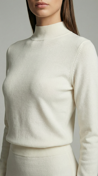 Casual Knit Sweater & A-Line Mini Skirt