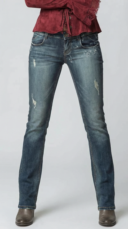 Vintage Lace Trim Polyester Suede Embroidered Blouse