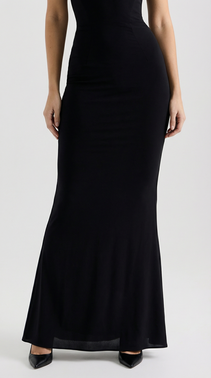 2-Piece Corset Maxi Dress Set with Choker Scarf